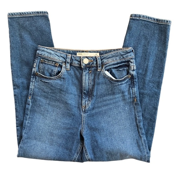 ASOS High Waisted Straight Leg Jeans Medium Wash Size 26 - Picture 3 of 5